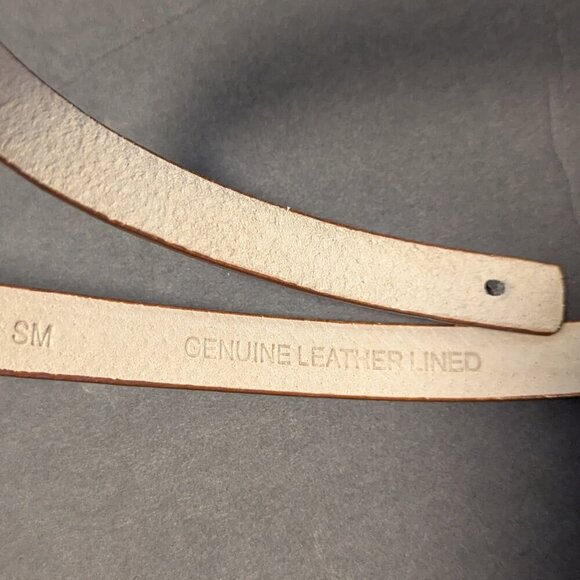 Vintage Skinny Belt Bow Tie Dainty Leather Statement Gold Hardware Bronze Brown - Picture 10 of 10